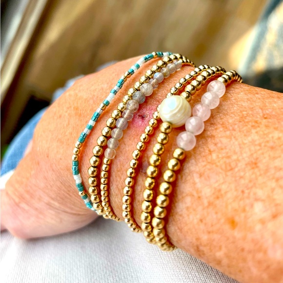 Handmade seed bead Mediterranean bracelet miyuki seed beads + gold filled beads - Picture 9 of 11